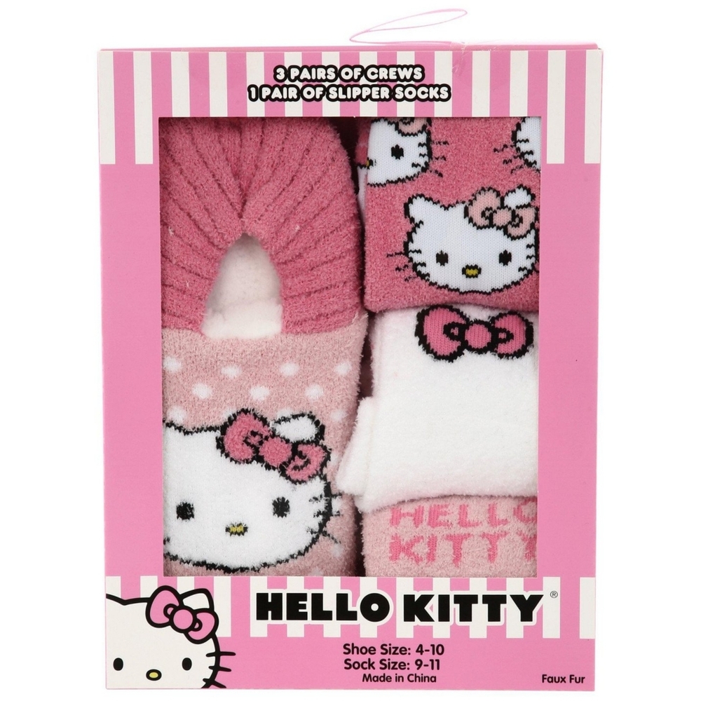 Hello Kitty Slipper Socks & Cozy Socks Set